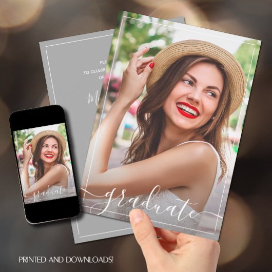 Invitation Fête d'obtention d'un diplôme de photographie mode