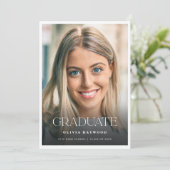 Invitation Fête d'obtention d'un diplôme de photographie mode (Debout devant)