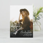 Invitation Fête d'obtention d'un diplôme de photographie mode (Debout devant)