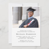 Invitation Fête d'obtention d'un diplôme de photographie mode (Dos)