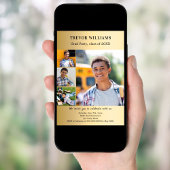 Invitation Fête d'or collage photo