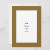 Invitation FÊTE D'OR DE LA VIE Photo Funérailles Mémorial (Dos)