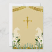 Invitation Fête d'or Garçon Baptême Christening (Dos)