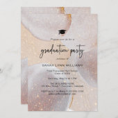 Invitation Fête d'or moderne (Devant / Derrière)