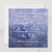 Invitation Fête Douce 16 ans Photo Hydrangea Rose Violet Bleu (Dos)