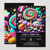 Invitation Fête Douce Personnalisée Anniversaire (Devant / Derrière)