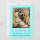 Invitation FÊTE DOUCE PRINCESSE 16 ANS Or Bleu Vert (Dos)