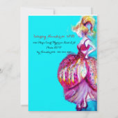 Invitation FÊTE DOUCEADOUCETTE 16 ANS, Monogramme de paillett (Dos)