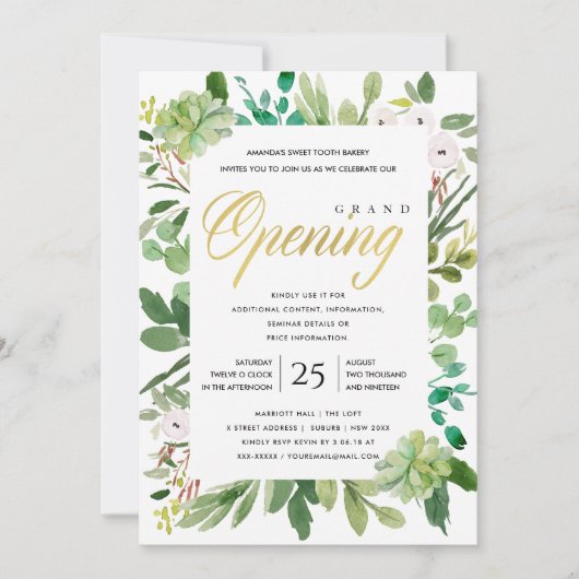 INVITATION FÊTE D'OUVERTURE DE GRAND FOLIAGE DE WREATH FOLIAG (Devant)