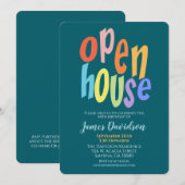 Invitation Fête d'ouvertures colorée moderne (Devant / Derrière)