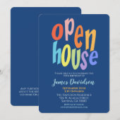 Invitation Fête d'ouvertures colorée moderne (Devant / Derrière)