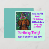 Invitation Fête Doxie  (Devant / Derrière)