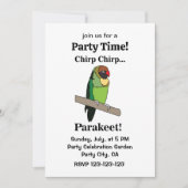 Invitation Fête drôle avec perroquet (Devant)