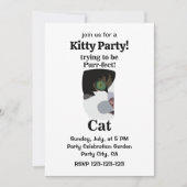 Invitation Fête drôle de Kitty Parfaite pour chat (Devant)