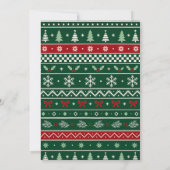 Invitation Fête drôle de Noël avec un pull moche (Dos)