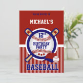 Invitation Fête du 00e anniversaire - Baseball (Debout devant)