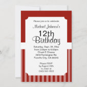 Invitation Fête du 00e anniversaire - Baseball (Dos)