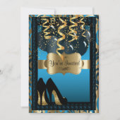 Invitation Fête du 00e anniversaire | Leopard de talons hauts (Devant)