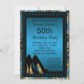 Invitation Fête du 00e anniversaire | Leopard de talons hauts (Dos)