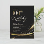 Invitation Fête du 100e anniversaire de Black and Gold (Debout devant)