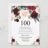 Invitation Fête du 100e anniversaire de la Bourgogne rouge ro (Devant)