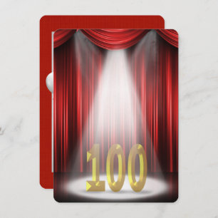 Invitation Fête du 100e anniversaire sous les projecteurs