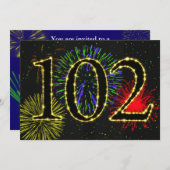 Invitation Fête du 102e anniversaire (Devant / Derrière)