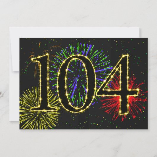 Invitation Fête du 104e anniversaire (Devant)