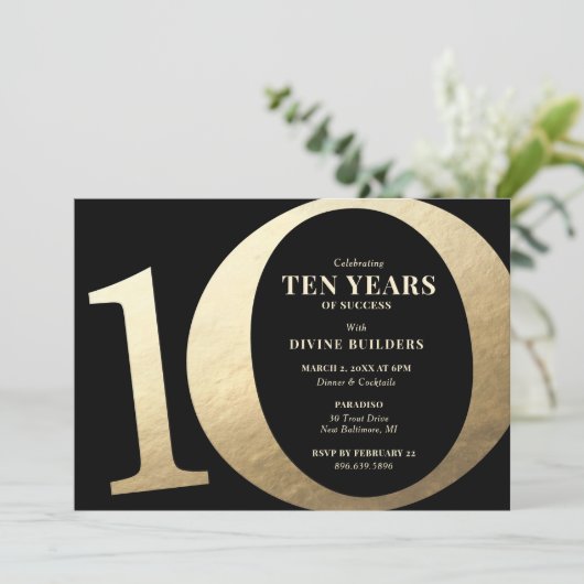 Invitation Fête du 10e anniversaire (Debout devant)