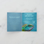 Invitation Fête du 10e anniversaire colorée d'Iguana (Intérieur)