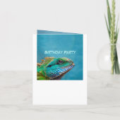 Invitation Fête du 10e anniversaire colorée d'Iguana (Dos)