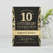 Invitation Fête du 10e Anniversaire - Or Noir (Debout devant)