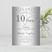 Invitation Fête du 10e anniversaire Silver Diamond Surprise (Debout devant)