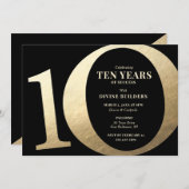 Invitation Fête du 10ème anniversaire (Devant / Derrière)