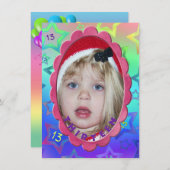 Invitation Fête du 13e anniversaire (Devant / Derrière)