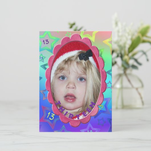 Invitation Fête du 13e anniversaire (Debout devant)