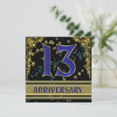 Invitation Fête du 13e anniversaire Black and Gold (Debout devant)