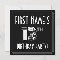 Fête du 13ème anniversaire : Art Déco Style avec N