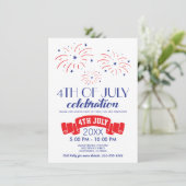 Invitation Fête du 14 juillet avec feu d'artifice (Debout devant)