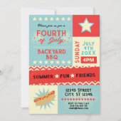 Invitation Fête du 14 juillet barbecue (Devant)