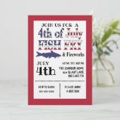 Invitation Fête du 14 juillet Poisson Frit (Debout devant)