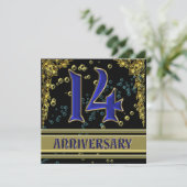 Invitation Fête du 14e anniversaire Black and Gold (Debout devant)