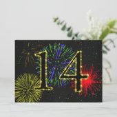 Invitation Fête du 14e anniversaire invitez (Debout devant)