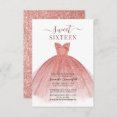 Invitation Fête du 16ème anniversaire moderne (Devant / Derrière)