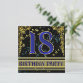 Invitation Fête du 18e anniversaire de Black and Gold (Debout devant)