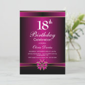 Invitation Fête du 18e anniversaire de Modern Pink (Debout devant)