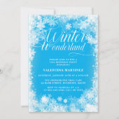 Invitation Fête du 19e anniversaire Wonderland Snowflake (Devant)