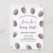 Invitation Fête du 1er anniversaire de Blackberry | Premier B (Devant)