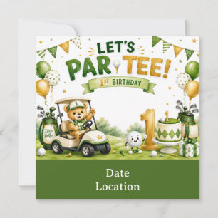 Invitation Fête du 1er anniversaire de golf