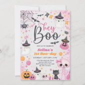 Invitation Fête du 1er anniversaire de Halloween Ghost (Devant)